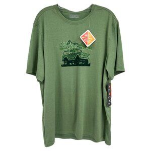 Hi-Tec Green Car Graphic Athletic Tee | Size XL